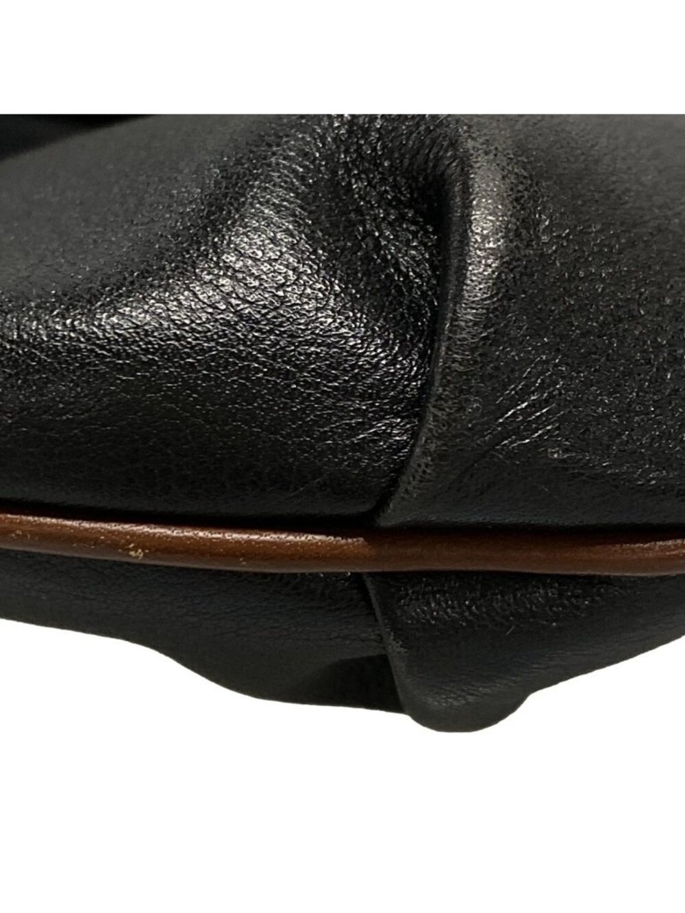 Celine Shoulder Bag Black Dark Brown Leather - Picture 8 of 10